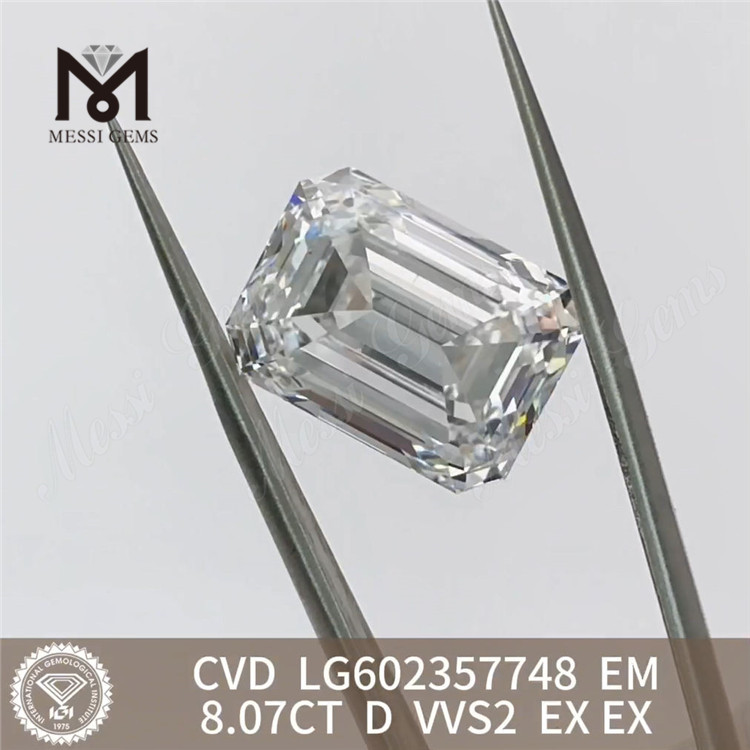 8.07CT D VVS2 EX EX 8 quilates EM cvd diamantes cultivados em laboratório CVD LG602357748