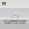 10.89CT E VS1 EX EX PEAR Diamantes criados pelo homem em massa CVD LG598365479丨Messigems