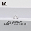 2.53CT F VS2 EX Cvd Lab Grown Diamond Ético durável e brilhante como diamantes extraídos丨Messigems LG608374141