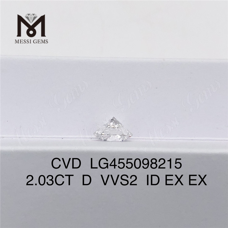 Diamantes certificados 2.03CT D VVS2 2ct IGI Preços no atacado丨Messigems LG455098215 