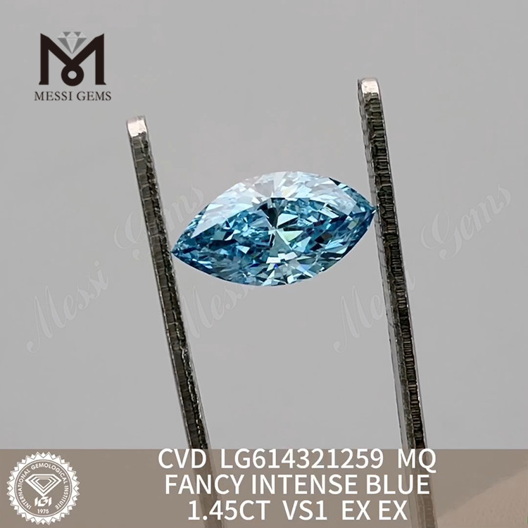Diamantes cvd 1.45CT MQ FANCY INTENSE BLUE VS1 para venda CVD LG614321259丨Messigems