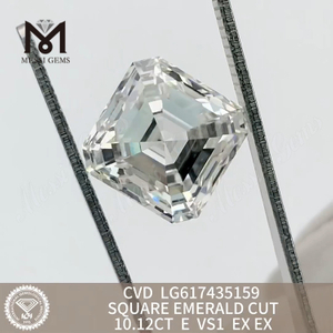 10.12CT E VS1 SQUARE EMERALD CUT comprar diamante cvd Investimento em qualidade丨Messigems CVD LG617435159