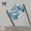 Diamantes cultivados em laboratório com corte esmeralda azul 6.02CT VS1 CVD LG626468358丨Messigems 