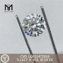 5.11CT E VS1 ID CVD diamante cultivado em laboratório china LG631472916 丨Messigems 