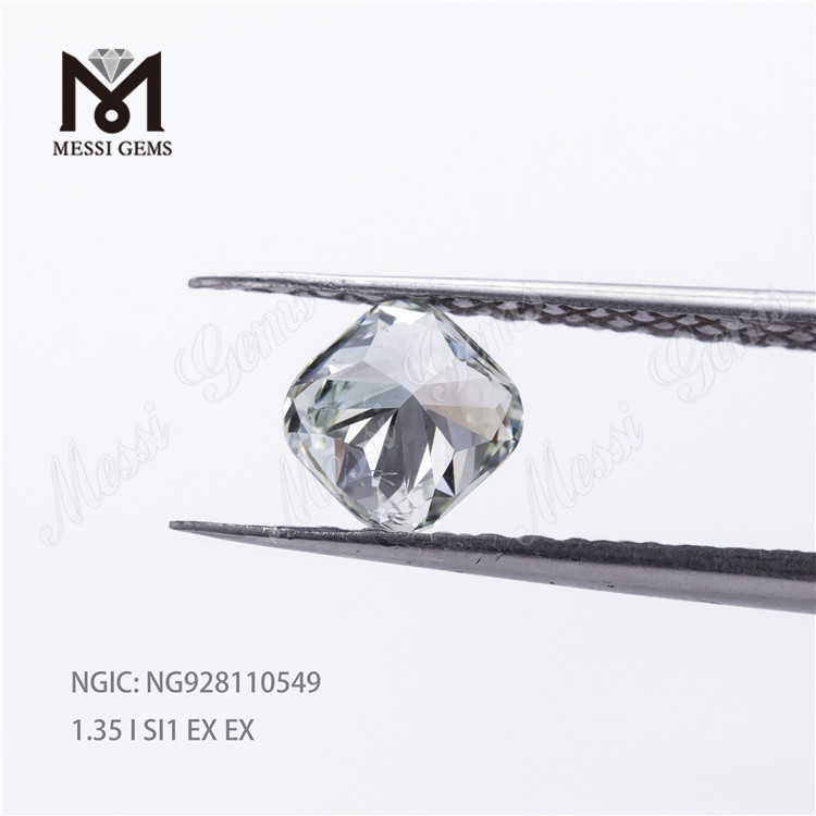 Almofada polida excelente de 1,35 quilates brilhante I SI1 EX EX HPHT diamante solto CVD