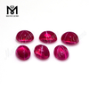 Lab criou o cabochão oval Ruby Stone, preço de gema de rubi estrela sintética