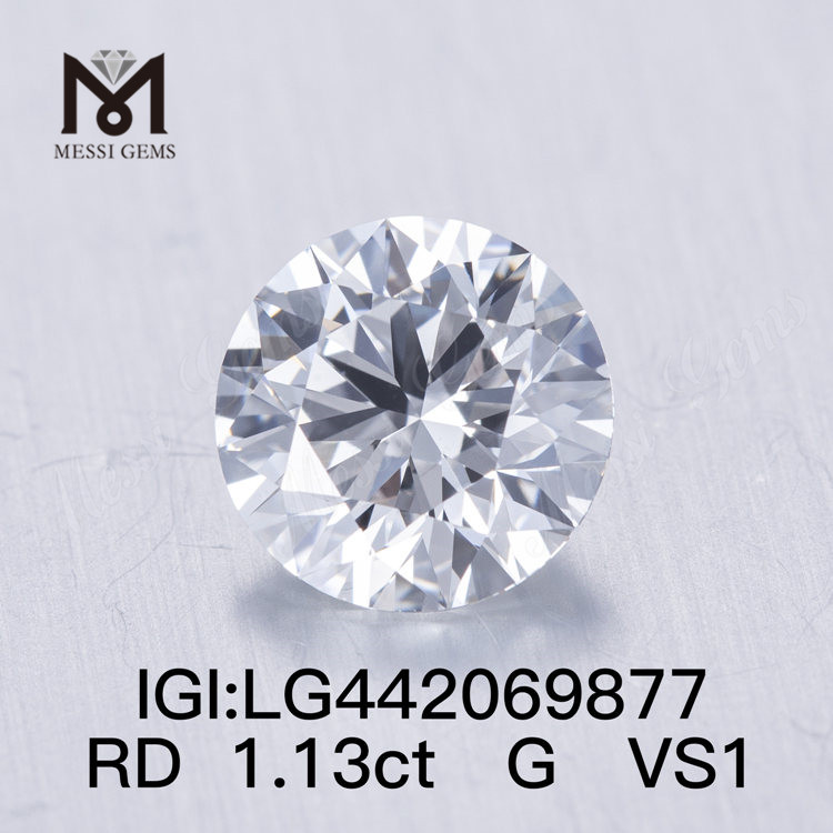 1,13 quilates G VS1 Redondo BRILLIANT IDEAL 2EX diamantes cultivados artificialmente