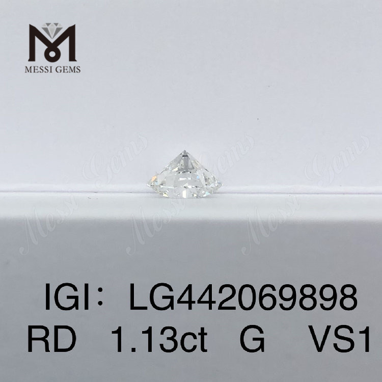 1,13 quilates G VS1 IDEAL Diamante redondo cultivado em laboratório CVD
