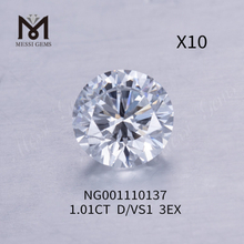 1,01 ct VS1 D EX ROUND BRILLIANT melhores diamantes cultivados em laboratório on-line