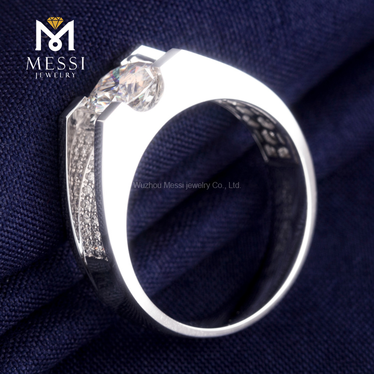 anel de ouro moissanite de casamento para mulheres