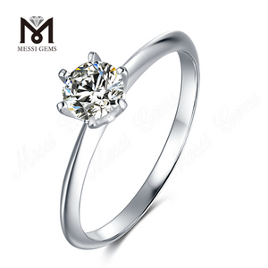Messi Gems 1 quilate Moissanite diamante anéis de prata enquanto preço de venda