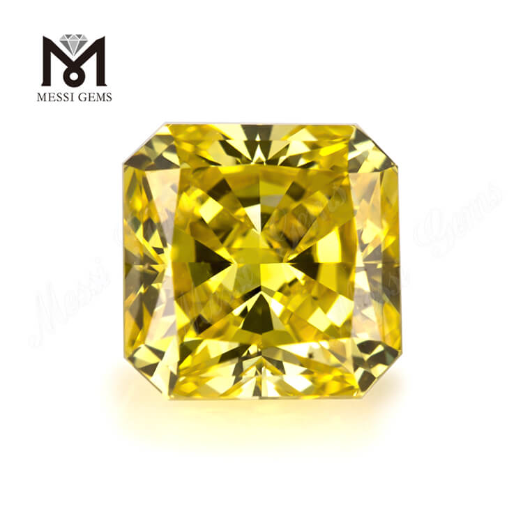 Diamantes amarelos radiantes de 1,04 quilates Fancy Vivid Yellow Color Cut