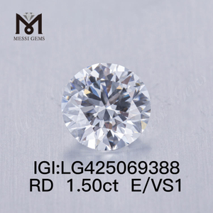 1,50 quilates E/VS1 VG diamante de laboratório 1,5 quilates Redondo 