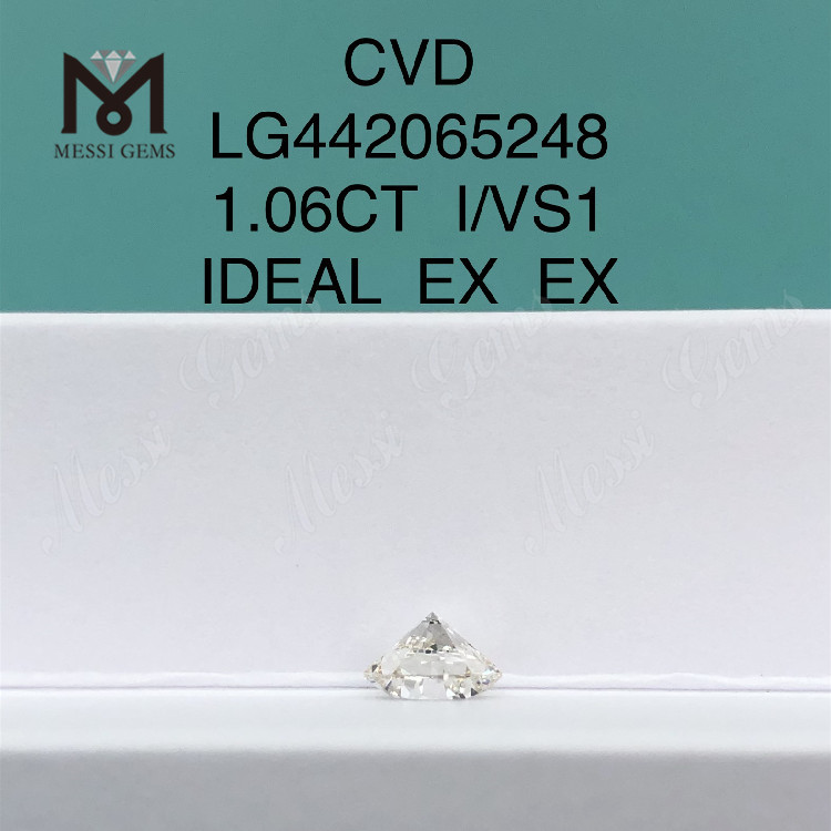 1,06 quilates I VS1 Diamante redondo cultivado em laboratório CVD