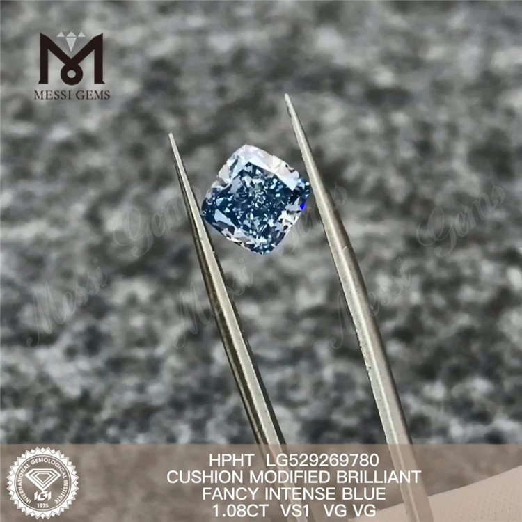 1.08CT VS Almofada Azul Diamantes Sintéticos Atacado Diamantes HPHT À Venda LG529269780
