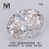 6.043ct G vvs diamante de laboratório solto preço de atacado forma oval maior diamante sintético IGI