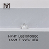 Diamante de laboratório solto redondo de 1,55 ct F vvs 3EX diamante de laboratório HPHT preço de atacado