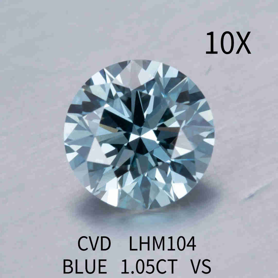 Diamantes do laboratório azul