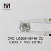 3.03CT F almofada cvd laboratório diamante solto diamantes feitos pelo homem à venda