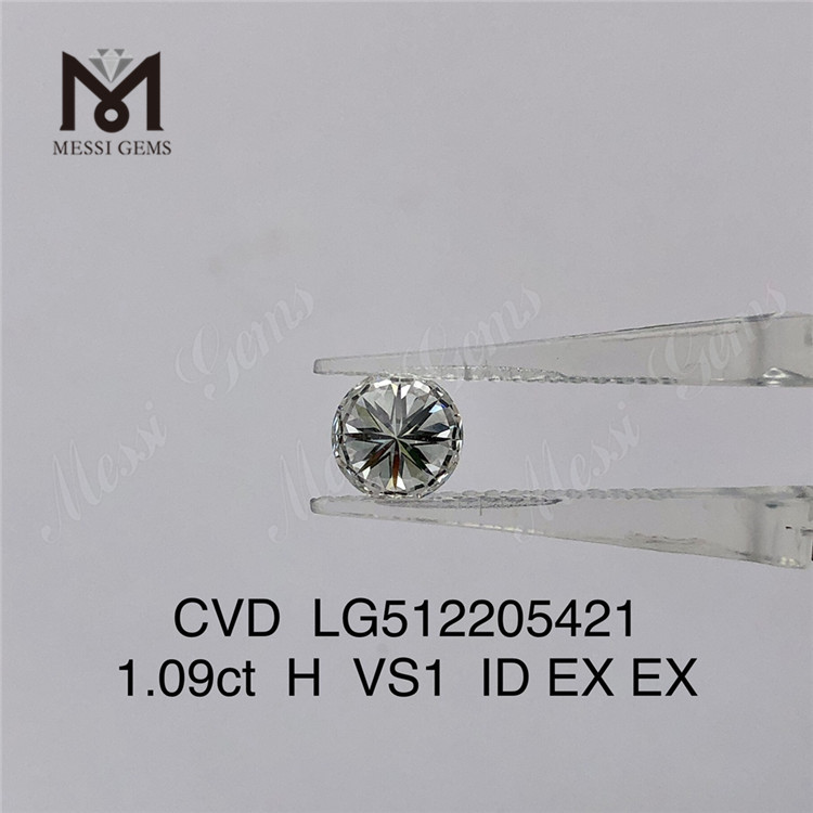 Diamante de laboratório H de 1,09 ct vs preço de fábrica de diamante cvd solto