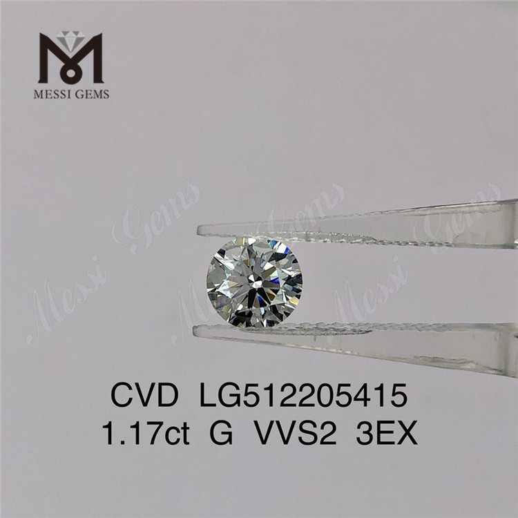 Diamante de laboratório cvd G rd 1,17 ct 3EX vvs diamante barato feito pelo homem preço de fábrica