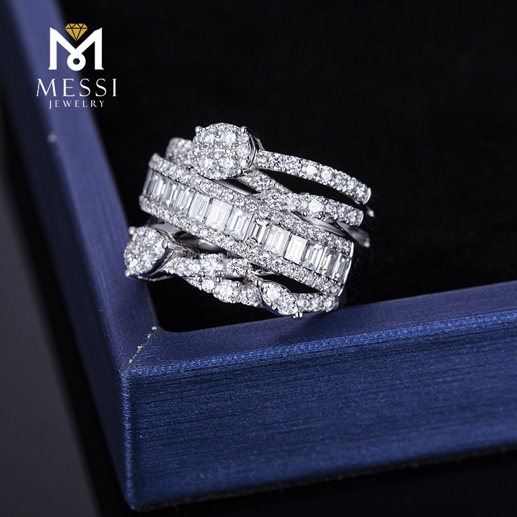 Jóias de anel de ouro 18k anéis de diamante natural para noivado de casamento