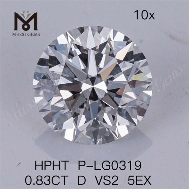 Diamante Lab D VS2 5EX 0,83CT HPHT Diamante Lab avulso 