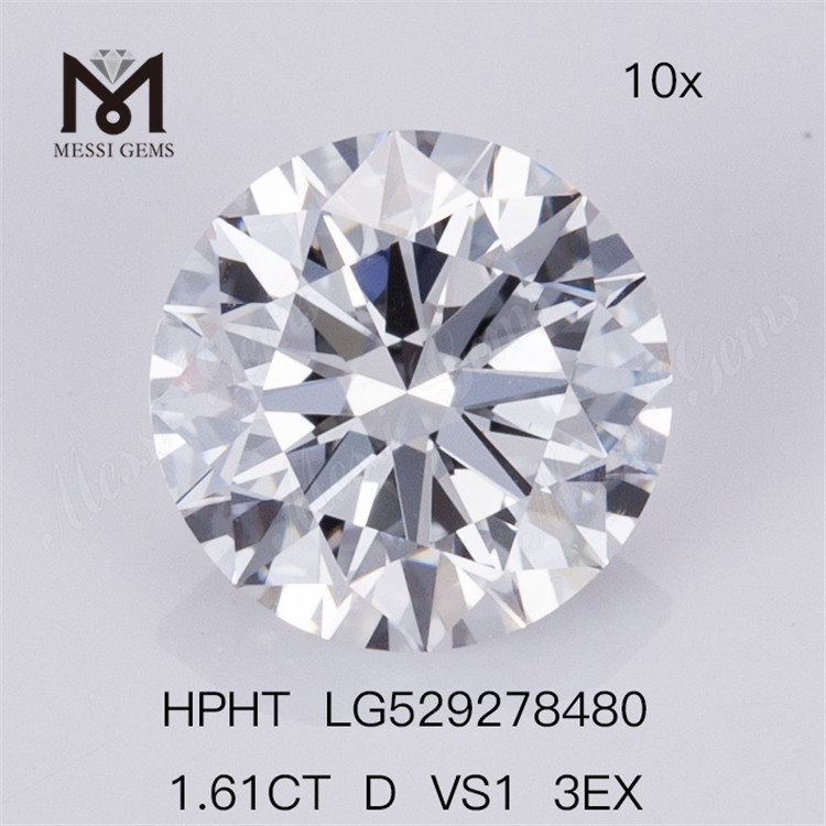 1.61CT D VS1 3EX RD melhor laboratório online criado preço de fábrica de diamantes