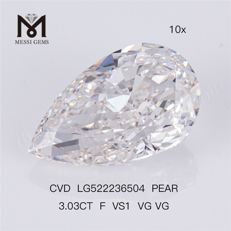 3.03CT F VS1 VG VG CVD Laboratório Diamante PS 