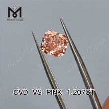 Diamante de laboratório com corte almofadado de 1,207 quilates à venda