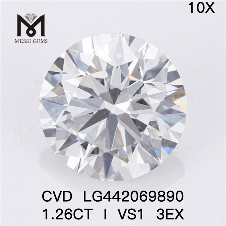 1.26CT I VS1 3EX diamante cultivado em laboratório 1,25 quilates diamante cultivado em laboratório preço de atacado