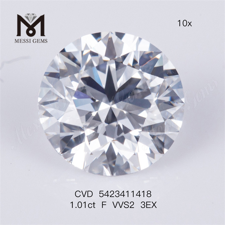 Diamante cultivado em laboratório de 1,01 ct Preço F VVS2 3EX Diamantes soltos cultivados em laboratório para venda