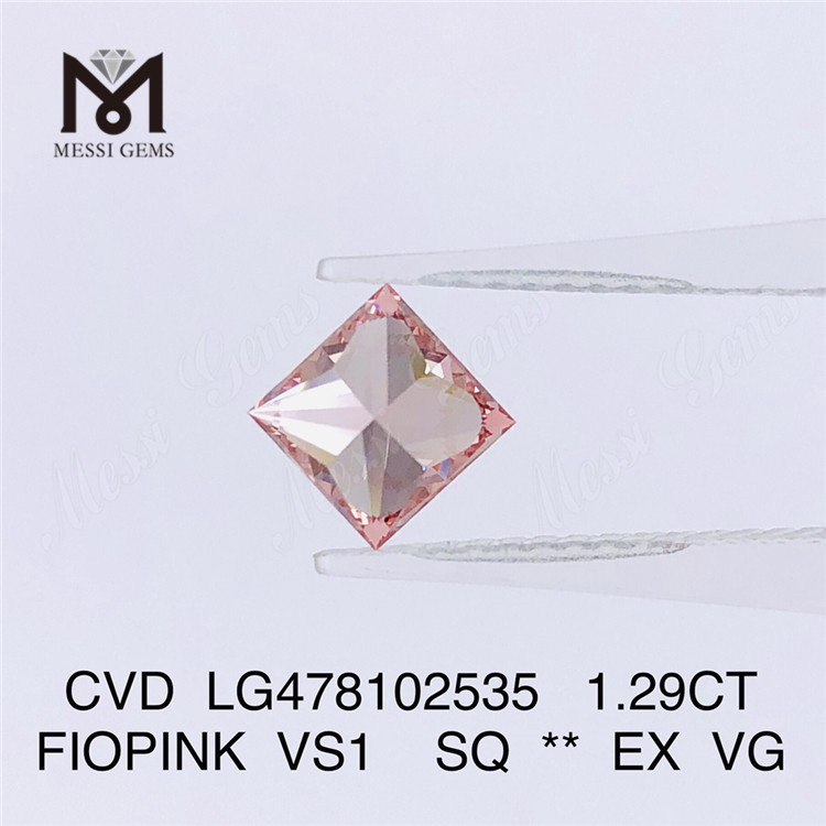 1.29CT FIOPINK VS1 atacado laboratório criado diamantes CVD LG478102535