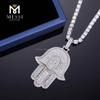 Moissanite Diamond Iced Out Pingente Hip Hop Corrente masculina Iced Out