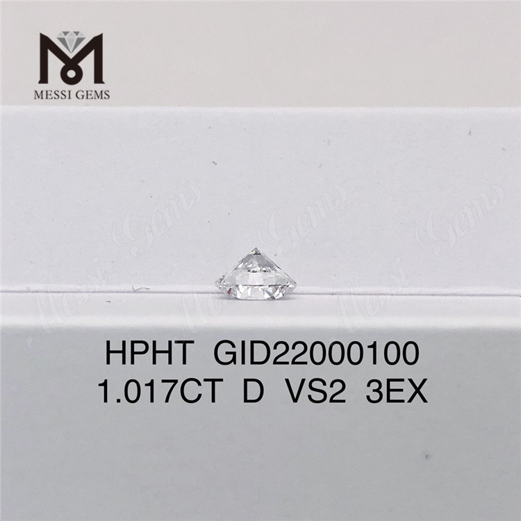 1.017CT D VS2 3EX Diamantes de laboratório soltos redondos Diamantes de laboratório soltos brancos