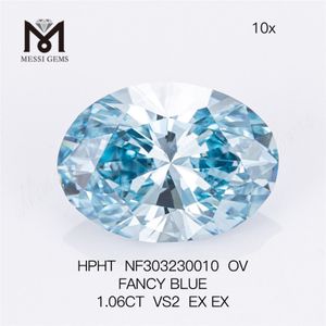 1.06CT VS2 OV atacado laboratório diamante FANCY BLUE HPHT NF303230010