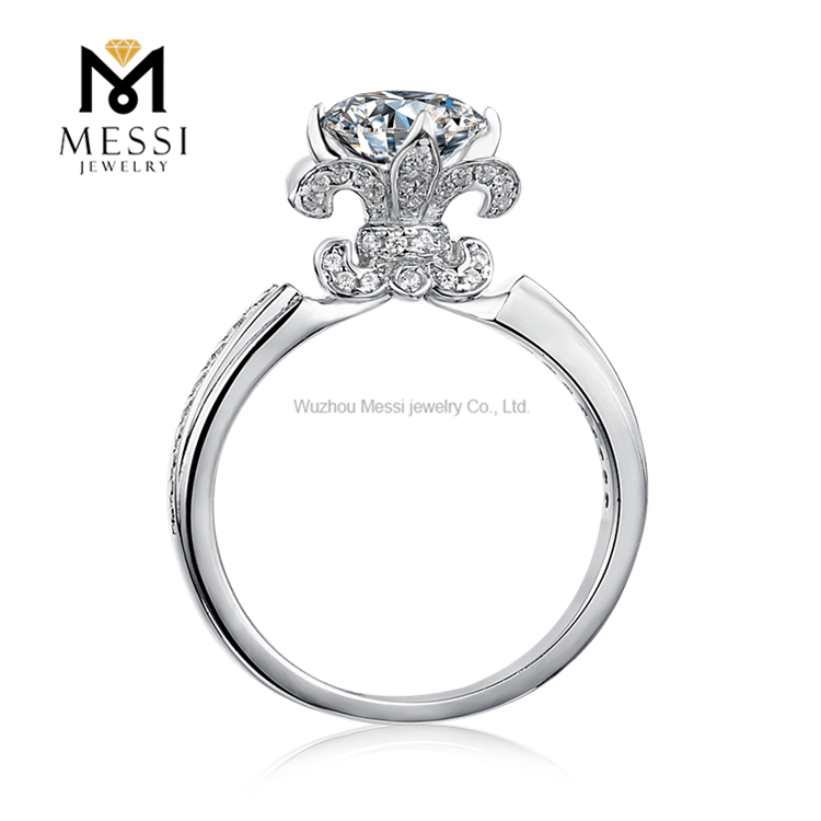 anéis de moda jóias DEF moissanite 925 anel de prata esterlina