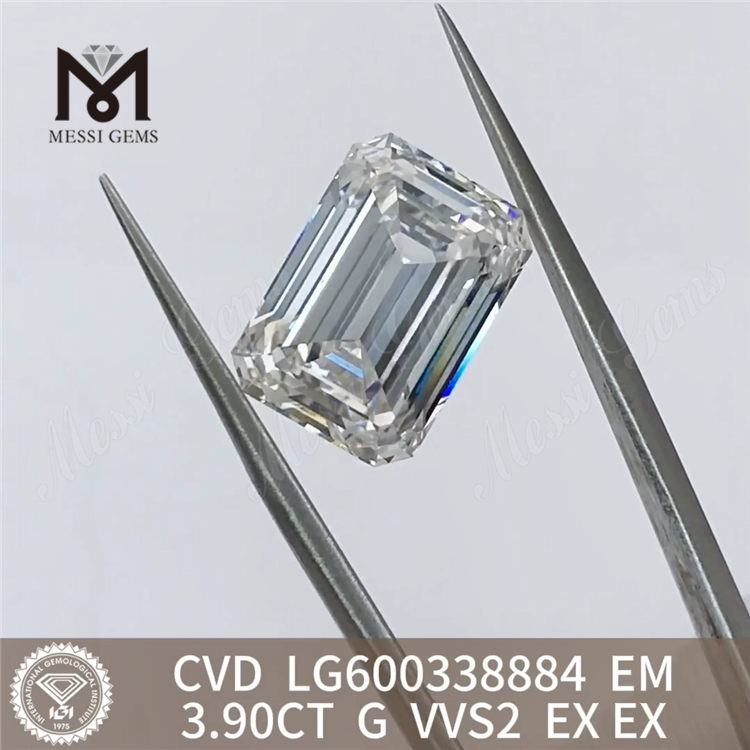 Pedras cvd esmeralda 3.90CT G VVS2 EX LG600338884 