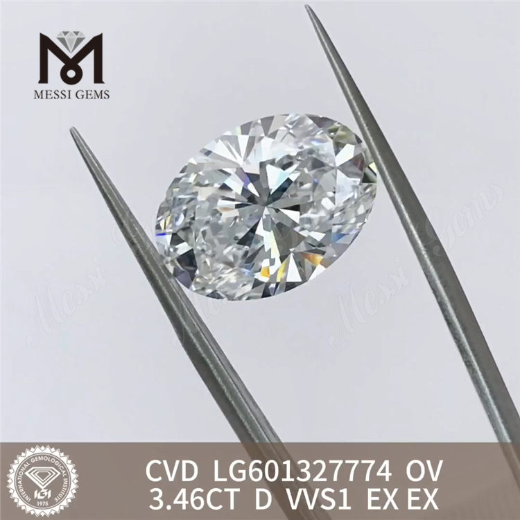 3.46CT D VVS1 ov diamante cvd online LG601327774 