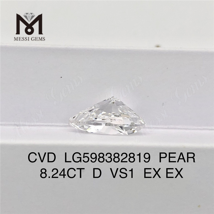 8.24CT D VS1 PEAR CVD diamantes fabricados em laboratório Preço de atacado丨Messigems LG598382819