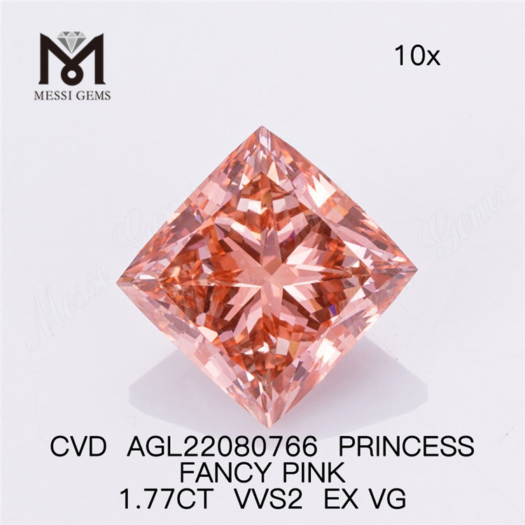 Diamantes de laboratório rosa de 1,77 quilates no atacado 