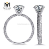 Anel de diamante de luxo de ouro 18k real de 2 quilates Design personalizado feminino 