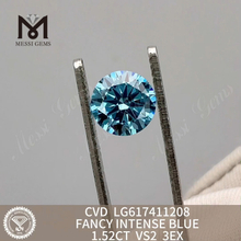 1.52CT VS2 FANCY INTENSE BLUE Diamantes cultivados em laboratório com certificação IGI丨Messigems CVD LG617411208