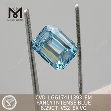 6.29CT EM VS2 FANCY INTENSE BLUE laboratório cultivado diamante cvd丨Messigems CVD LG617411393