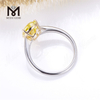 3ct Solitaire Elegance Lab diamante cultivado anel de diamante pera amarela