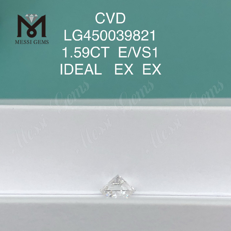 1,59 quilates E VS1 Round IDEL CUT laboratório criado diamante CVD