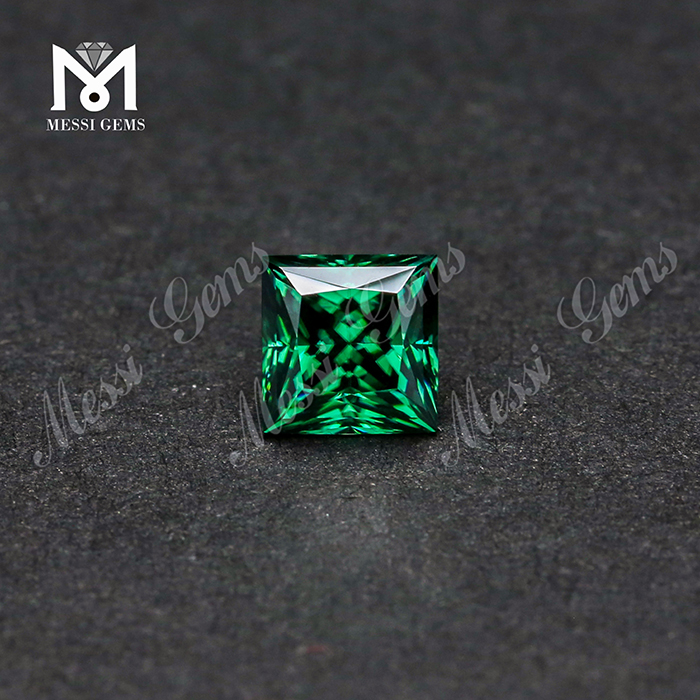 SQ Shape preço total Verde 7*7mm moissanite solto