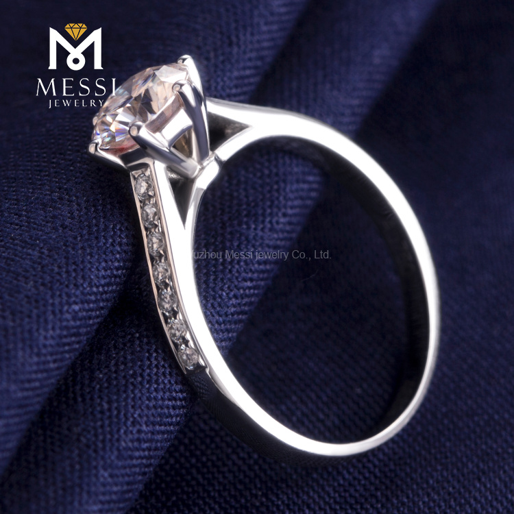 1 Carat Moissanite Gold Ring para mulheres