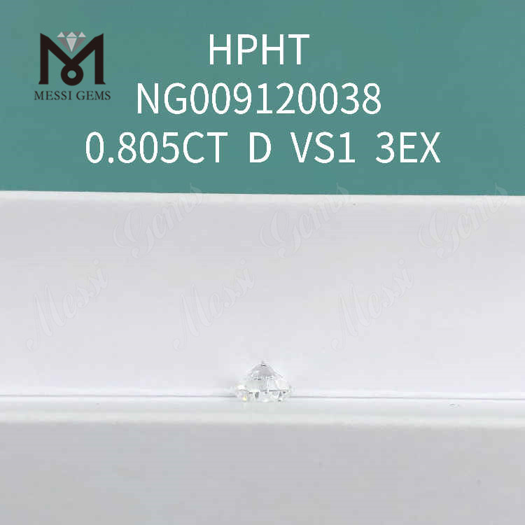 0,805CT D VS1 diamante de laboratório redondo branco 3EX