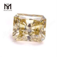 GRA Radiant Cut 8*10mm L-Yellow Moissanite Sintético